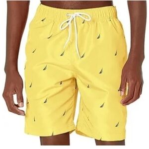 Nautica Men's Yellow Quick Dry Swim Shorts Size M NWOT